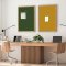 Pinboard with oak frame - Dark Olive