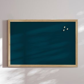 Pinboard with oak frame - Midnight Teal