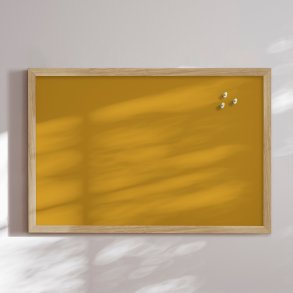 Pinboard with oak frame - Lemon Curry