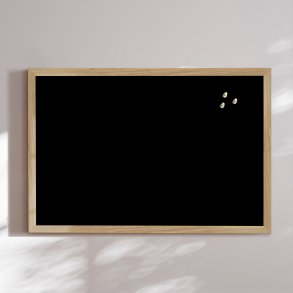 Pinboard with oak frame - Liqourice