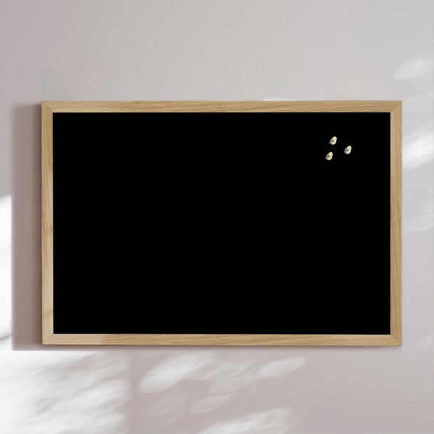 Pinboard with oak frame - Liqourice