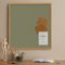 Pinboard with oak frame - Deluxe Green