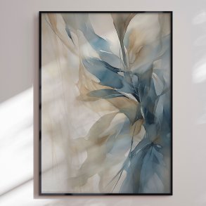 Premium maleri med sort ramme - Blue Storm III - E. Thorne