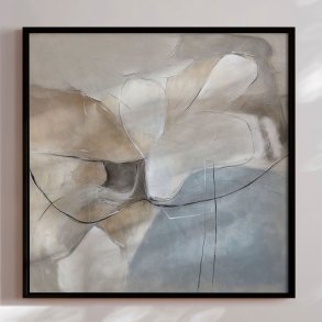 Premium maleri med sort ramme - Wandering Lines - E. Thorne