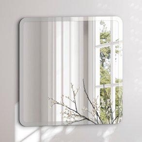 Square mirror with beveled edge - Forma