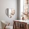 Organic mirror with beveled edge - Heart