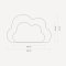 Organic mirror with beveled edge - Cloud