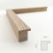 Rectangular mirror with wide oak frame - Solid Oak 20mm