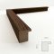 Rectangular mirror with wide smoked oak frame  - Solid Oak 20mm