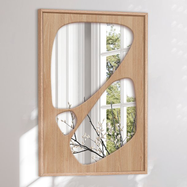 Organic mirror with oak frame - Composition