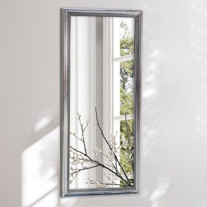 Antique mirror with silver frame - Decorated