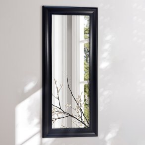  Rectangular mirror with black frame