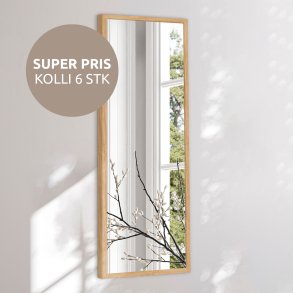 Rectangular mirror with wide oak frame - Solid Oak 20mm