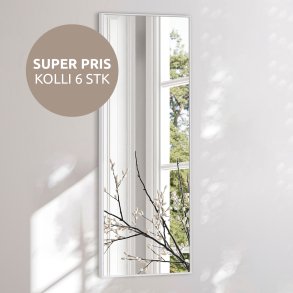 Rectangular mirror with white frame - Minimalistic