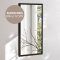 Rectangular mirror with a wide black wooden frame - Black Oak
