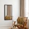 Rectangular mirror with a wide black wooden frame - Black Oak