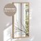 Rectangular mirror with a wide wooden frame - Oak