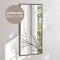 Rectangular mirror with a slim grey wooden frame - Grey Oak