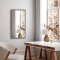 Rectangular mirror with a wide grey wooden frame - Grey Oak