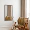 Rectangular mirror with a wide grey wooden frame - Grey Oak