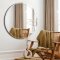 Round mirror with beveled edge