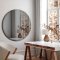 Round mirror with beveled edge - Grey