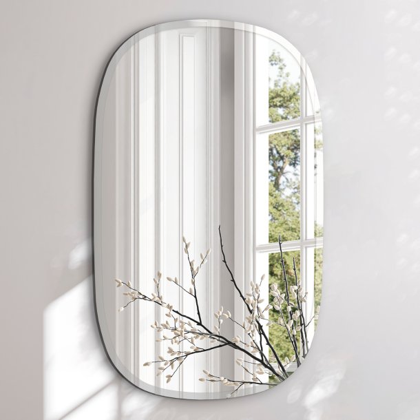 Organic mirror with beveled edge - Opal