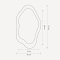 Organic mirror with beveled edge - Stream
