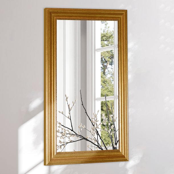 Antique mirror with gold frame - Decorated