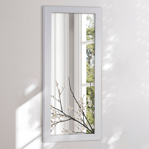  Rectangular mirror with white frame