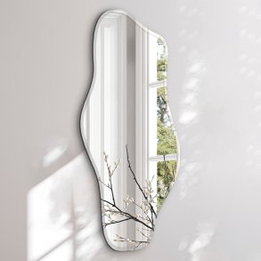 Organic mirror with beveled edge - Wave