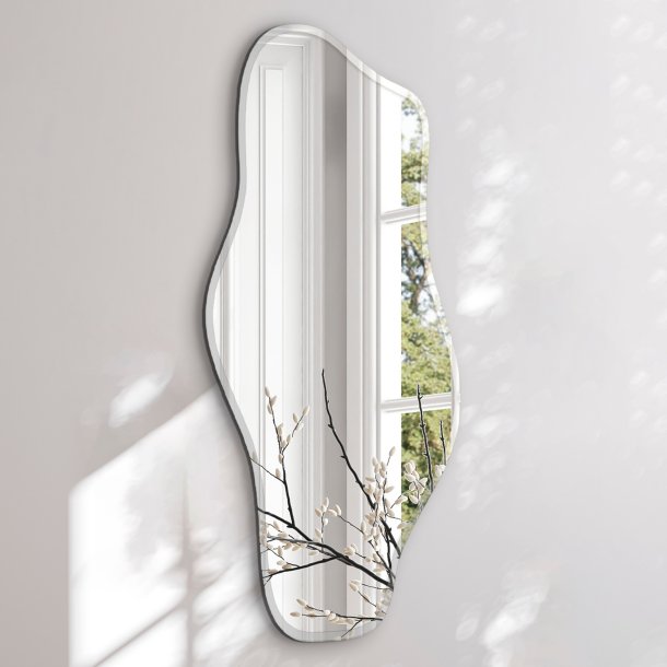 Organic mirror with beveled edge - Wave