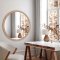 Round mirror with wood frame - Woody Wood