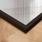 Rectangular mirror with a slim black wooden frame - Black Oak