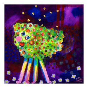 Canvas - The Green Sheep - Susse Volander