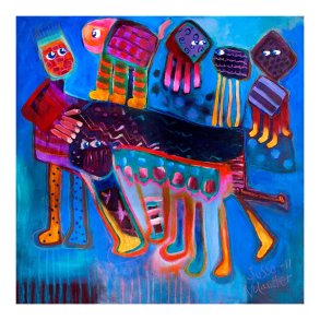 Canvas - Freja Plays With Dogs - Susse Volander