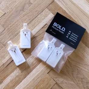 White wall hook - 2 pcs.