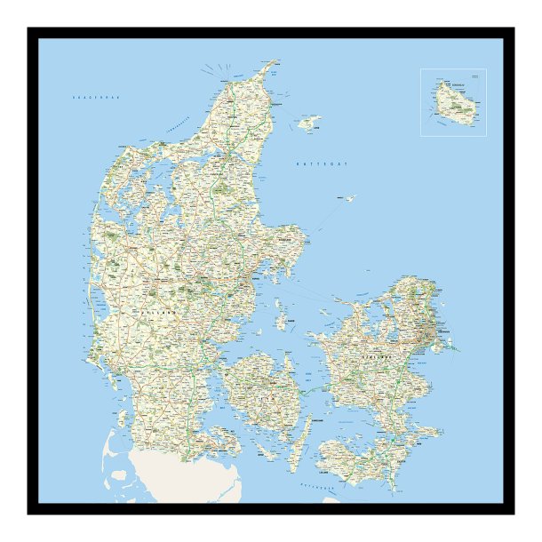 Map of Denmark - Pinboard