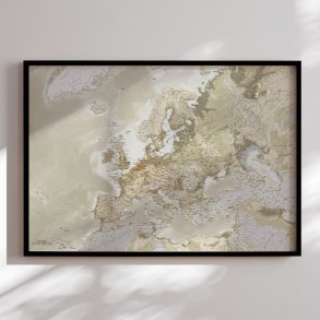 Pin Board - Euro Map - Vintage