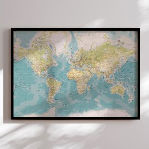 Pin Board - WorldMap - Retro