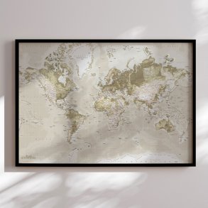 Pin Board - World Map - Vintage