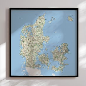 Danmarkskort - Pinboard